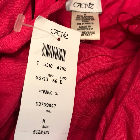 Cache Hot Pink Halter/Strap Hi Low Dress - Picture 4 of 4